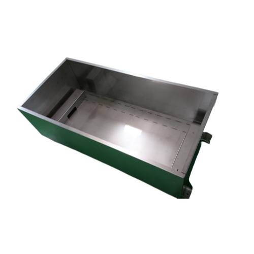 Custom heavy-duty sheet metal battery box enclosure with green powder coating